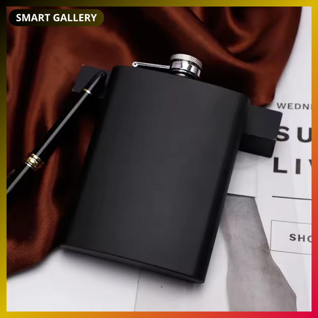 Botol Minum Hip Flask Wine Whiskey Stainless Steel 304 6oz - 8oz