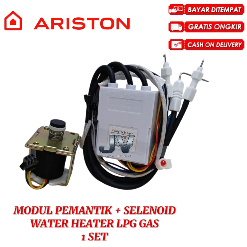 1 SET MODUL PEMANTIK ARISTON FAST R + SELENOID LPG GAS FAST R PEMANAS AIR LPG GAS WATER HEATER