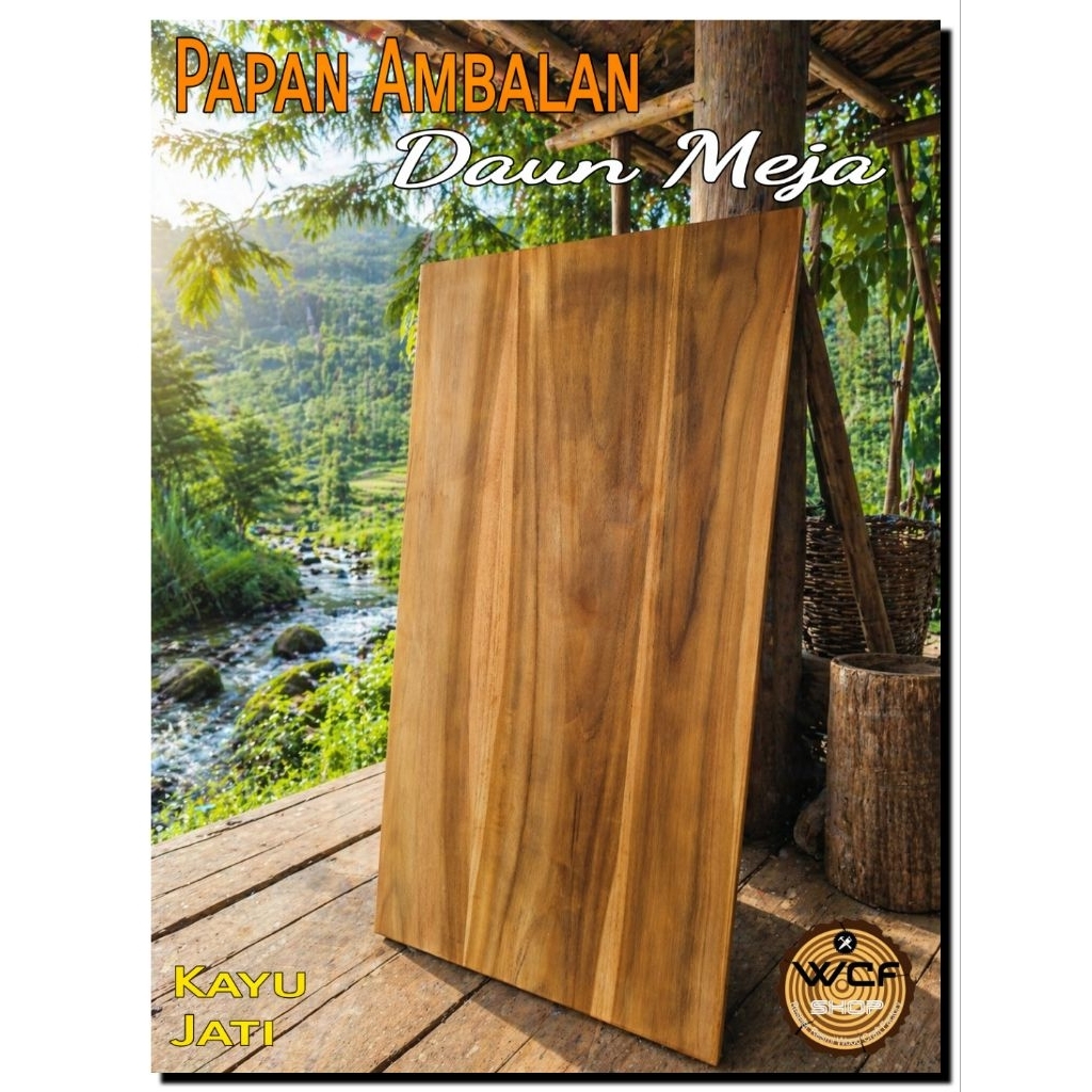Papan ambalan Daun meja KAYU JATI ASLI