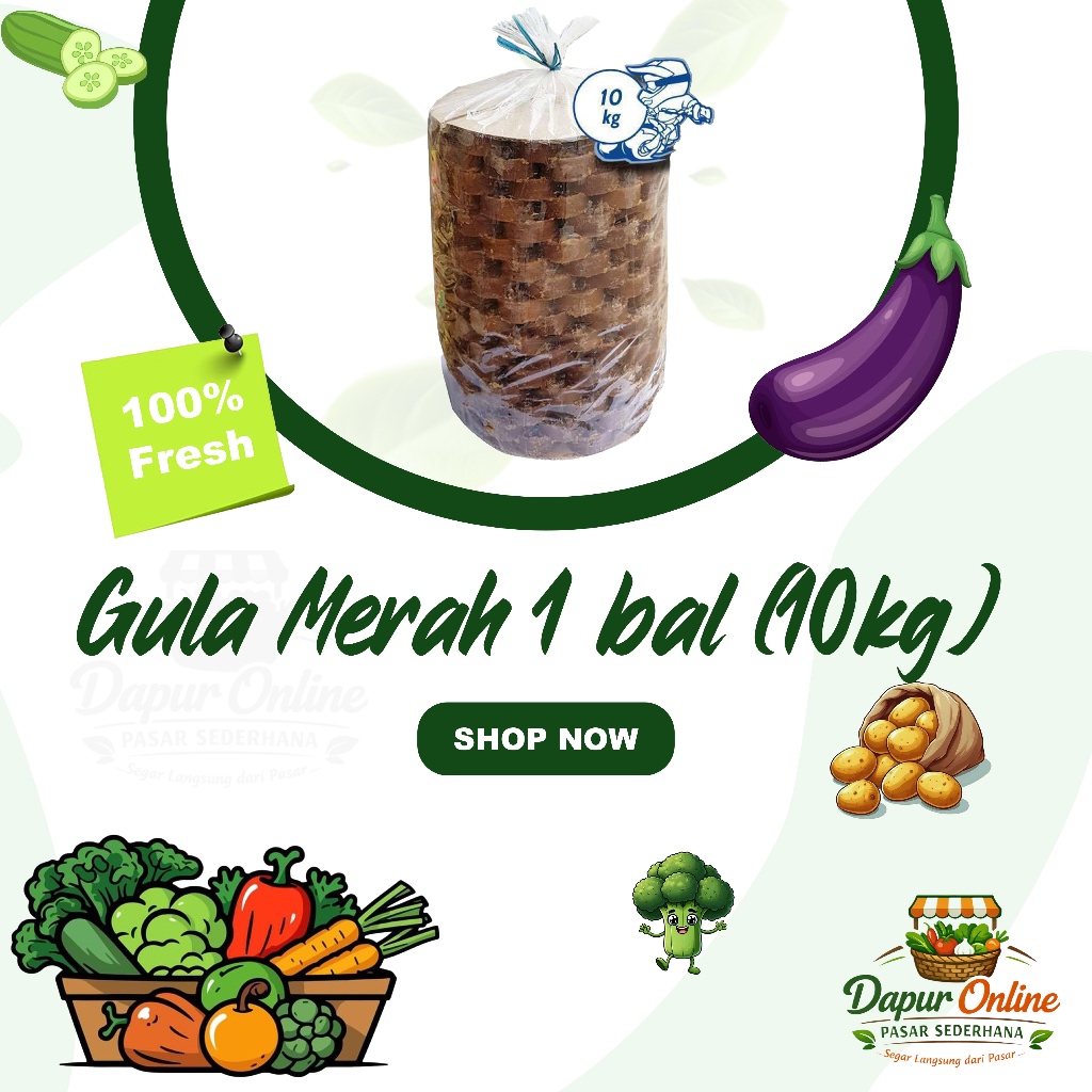 Gula merah 1 bal 10kg | Langsung dari pasar Sederhana Bandung