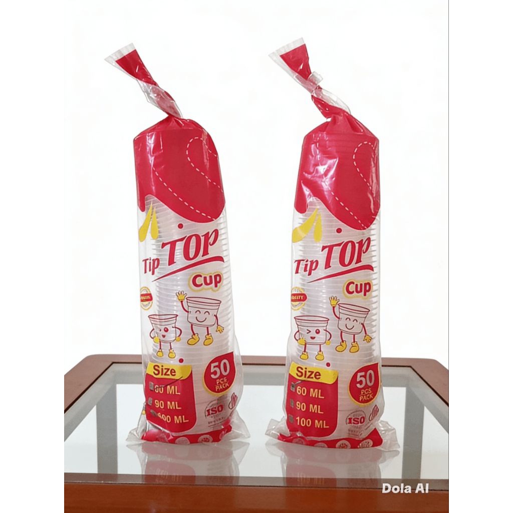 Gelas plastik TIP TOP cup Ukuran 60 ml