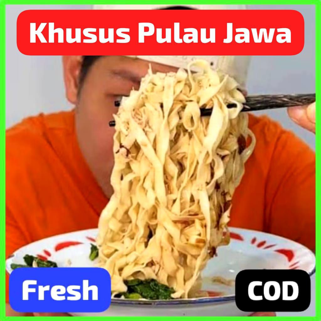 MIE AYAM MENTAH 1 KG 20 PORSI / MIE GEPENG / MIE PIPIH 1 KG