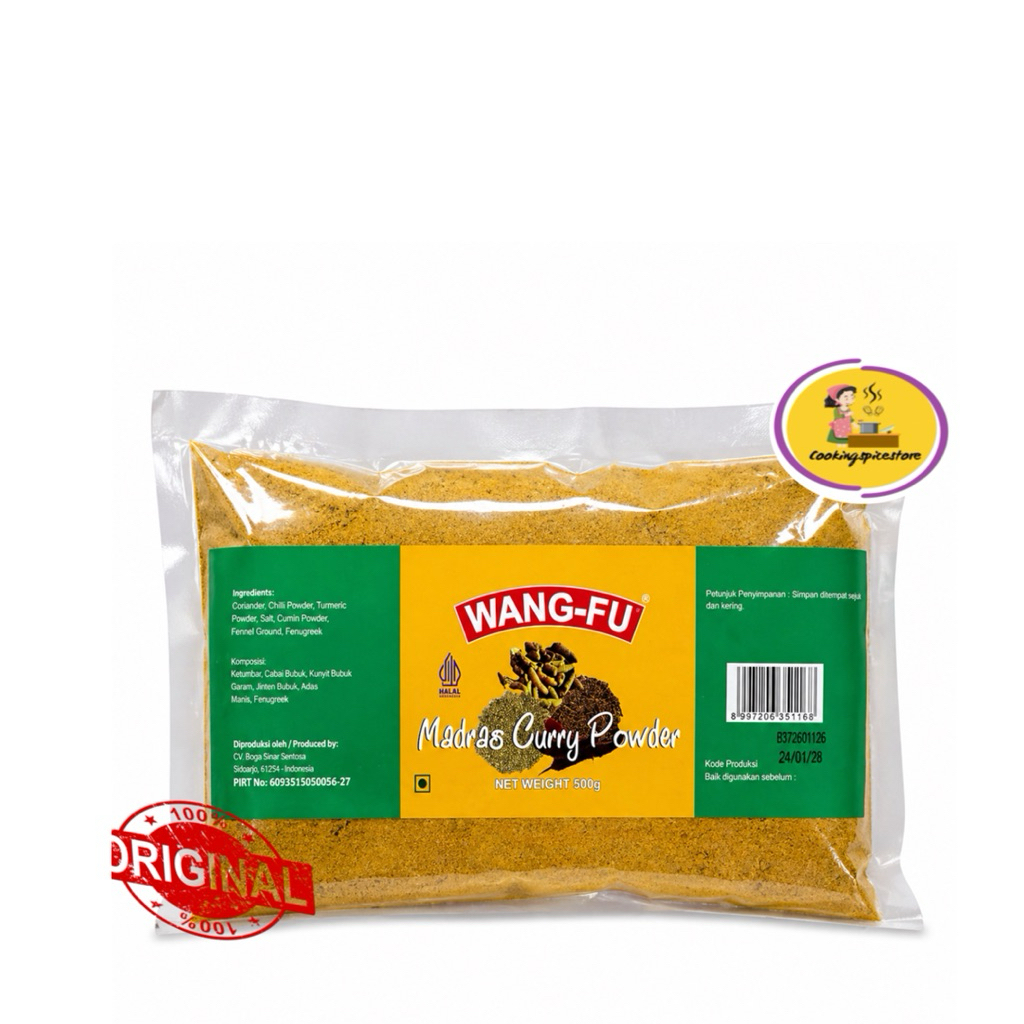 Wang Fu Madras Curry Powder 500g Bubuk Kari Original Bumbu Kari India Serbaguna Halal