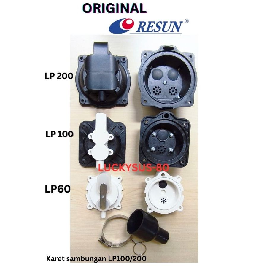 Luckysus Resun Spare Part Tutup Casing Pompa Udara  LP20 LP40 LP60 LP100 LP200 Cover Head Aerator Ko