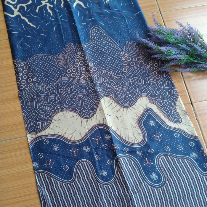 Kain batik printing motif akarjahe garis bahan baju kain meteran bahan kemeja kain katun halus
