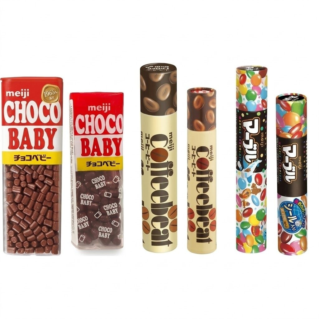 Meiji Choco Baby/ Meiji Marble Chocolate/ Meiji Coffeebeat Japan