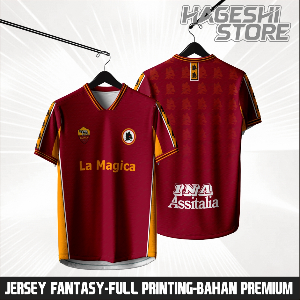 Jersey fantasy || Jersey retro || Jersey vintage as roma La Maggica