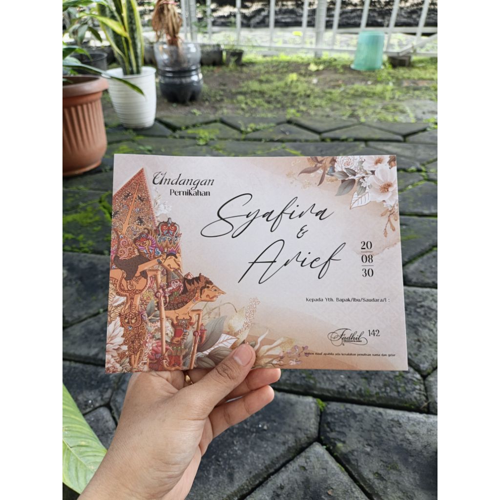 Undangan Pernikahan/Undangan Pernikahan Wayang/Undangan Pernikahan Jawa/Undangan Pernikahan Murah/Un