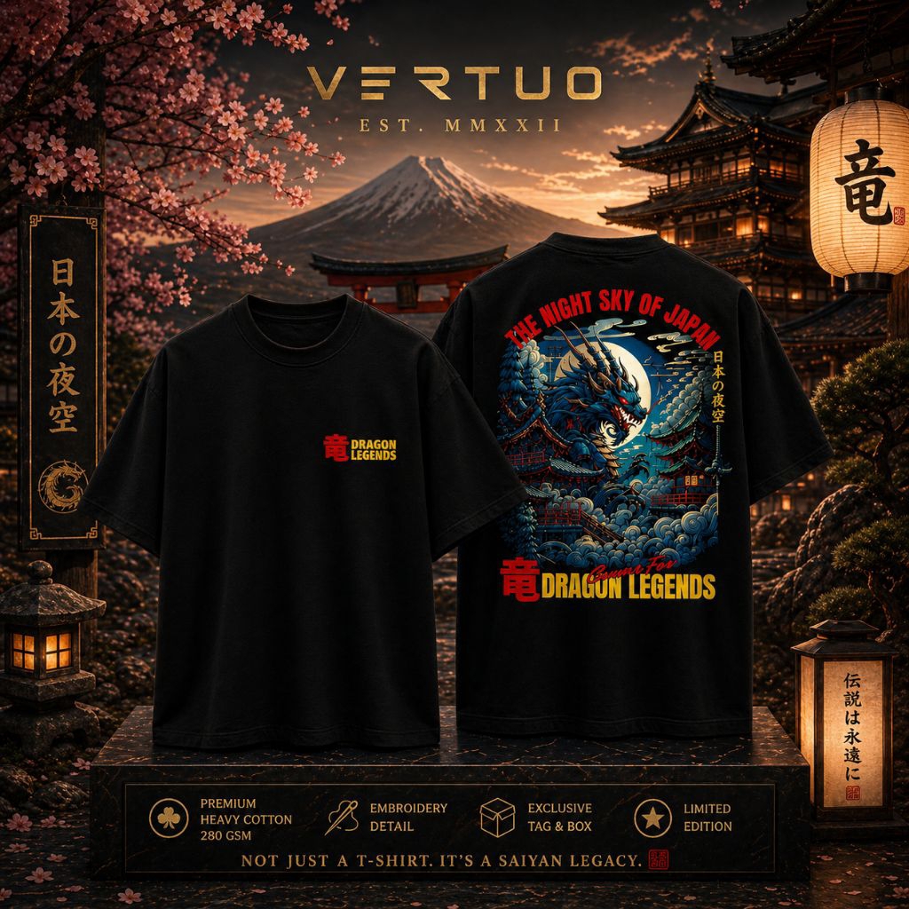 Kaos pria distro original premium cotton combed 24s VERTUO motif dragon