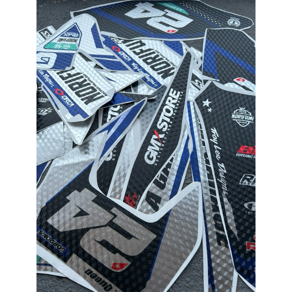 DECAL CUSTOME PRISMA 3d kubus chrome Klx Crf KTM YZ HUSQ DLL
