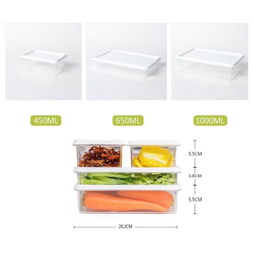 Kotak Makanan Plastik Freshly Food Containers Transparan