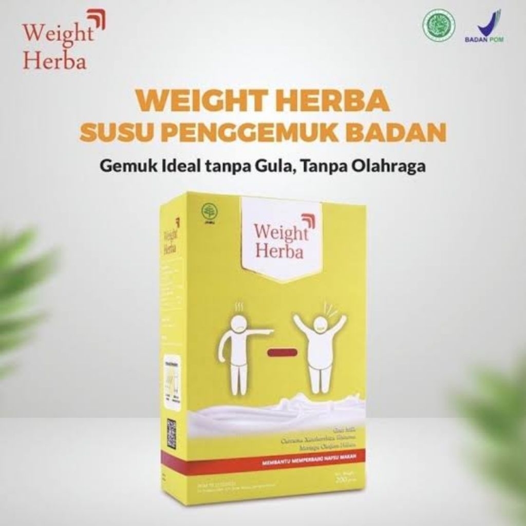 WEIGHT HERBA - Susu Herbal Bantu Menambah Bb Ideal dan Meningkatkan Nafsu Makan