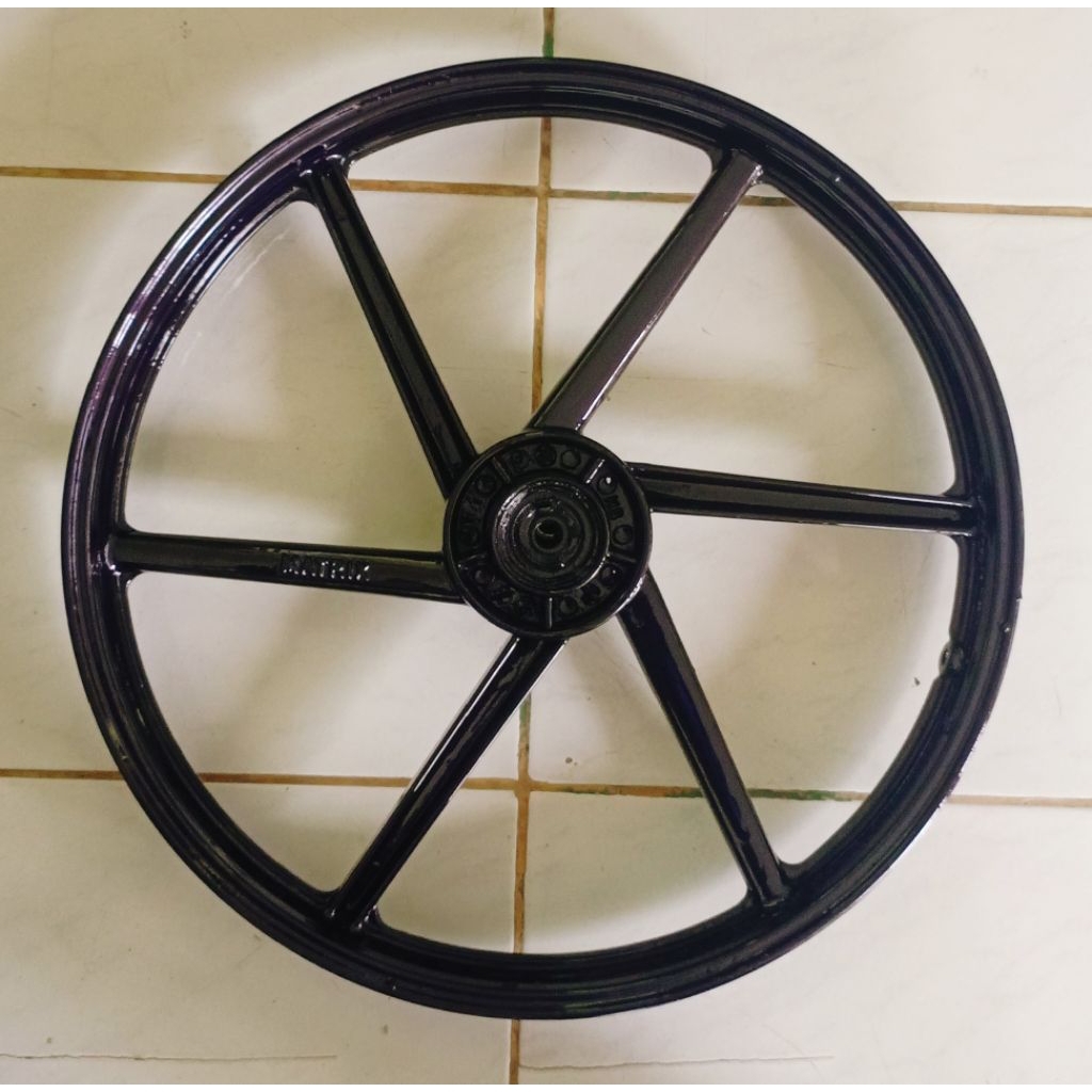 Velg depan palang 6 lembayung ungu pnp supra old, megapro, tiger dll
