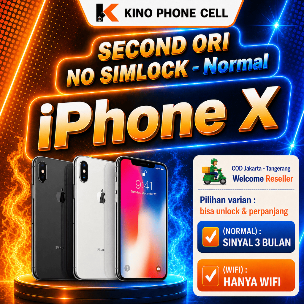 IPHONE X Second inter Normal 64GB 256GB Second Bekas iphone ori murah Fulset Kino Phone Cell
