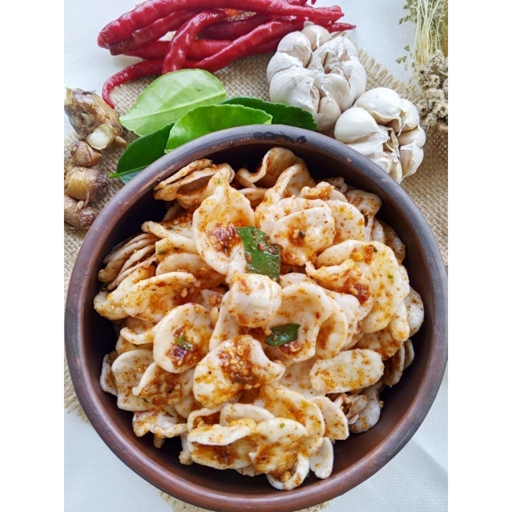 Kerupuk seblak kering bumbu kacang 250gr