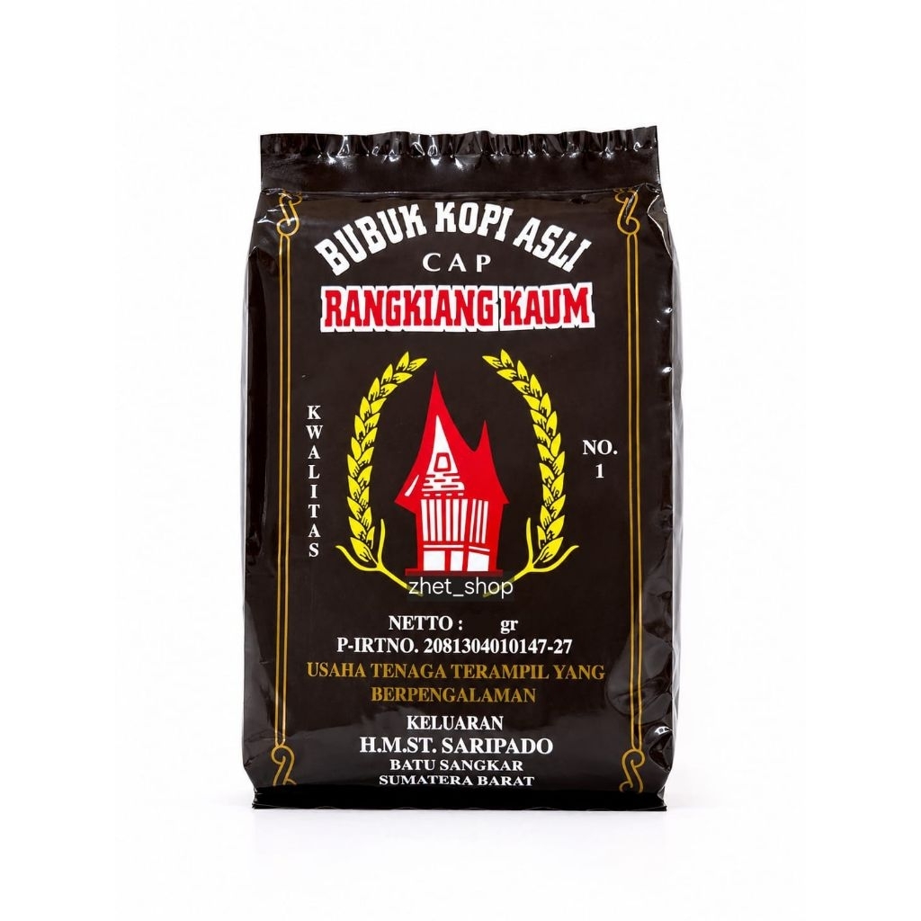 Kopi Hitam Rangkiang Kaum Asli Padang 45gr & 250gr, Kopi Minang Pekat Wangi Tanpa Ampas Dan Campuran