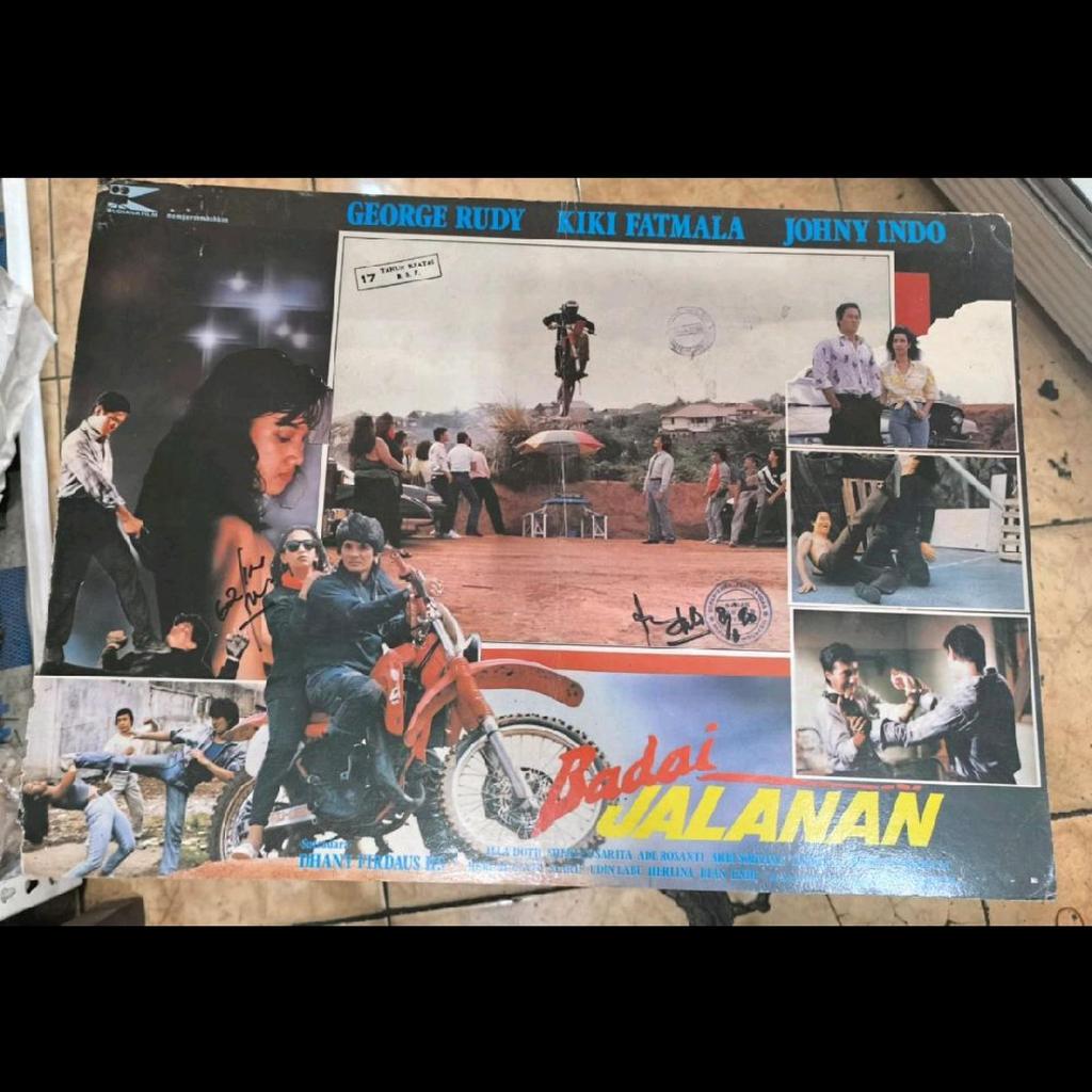 poster film lobby card badai jalanan 1989 george rudy kiki fatmala