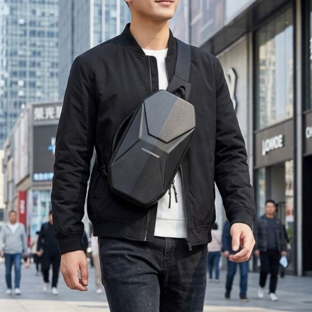 Tas Selempang Pria Ozuko Slingbag Original Anti Debu Hujan dan Crash
