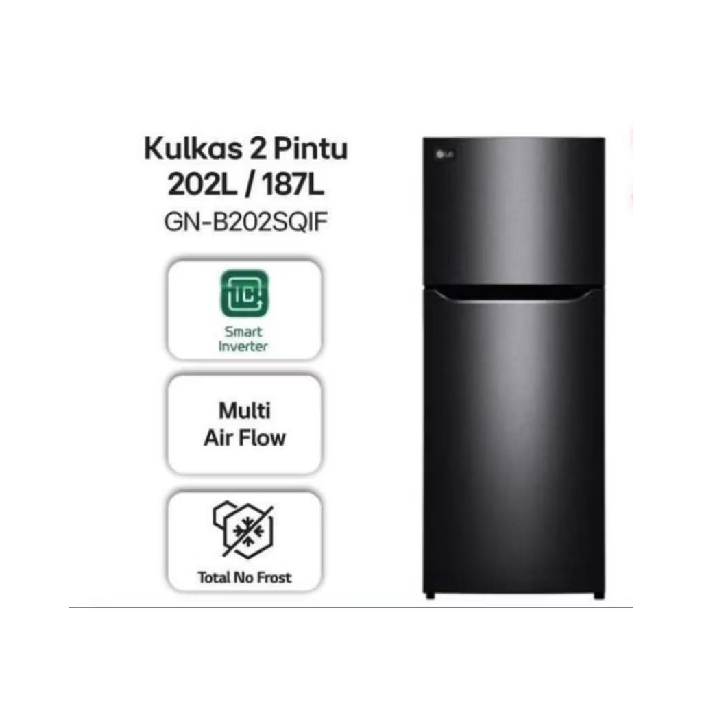 LG - 202SQIF KULKAS 2 PINTU KAPASITAS 202 LITER