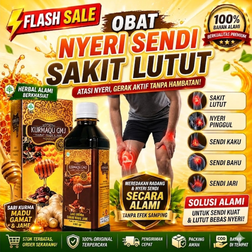 Kurmaqu GMJ Sari Kurma Madu Original Obat Sakit Lutut Nyeri Sendi Kaku Bengkak Kebas dan Kesemutan