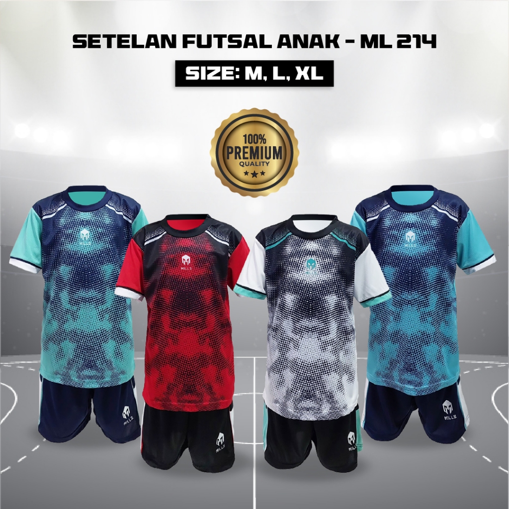 SETELAN FUTSAL ANAK KAOS SEPAKBOLA PRINTING ML 214