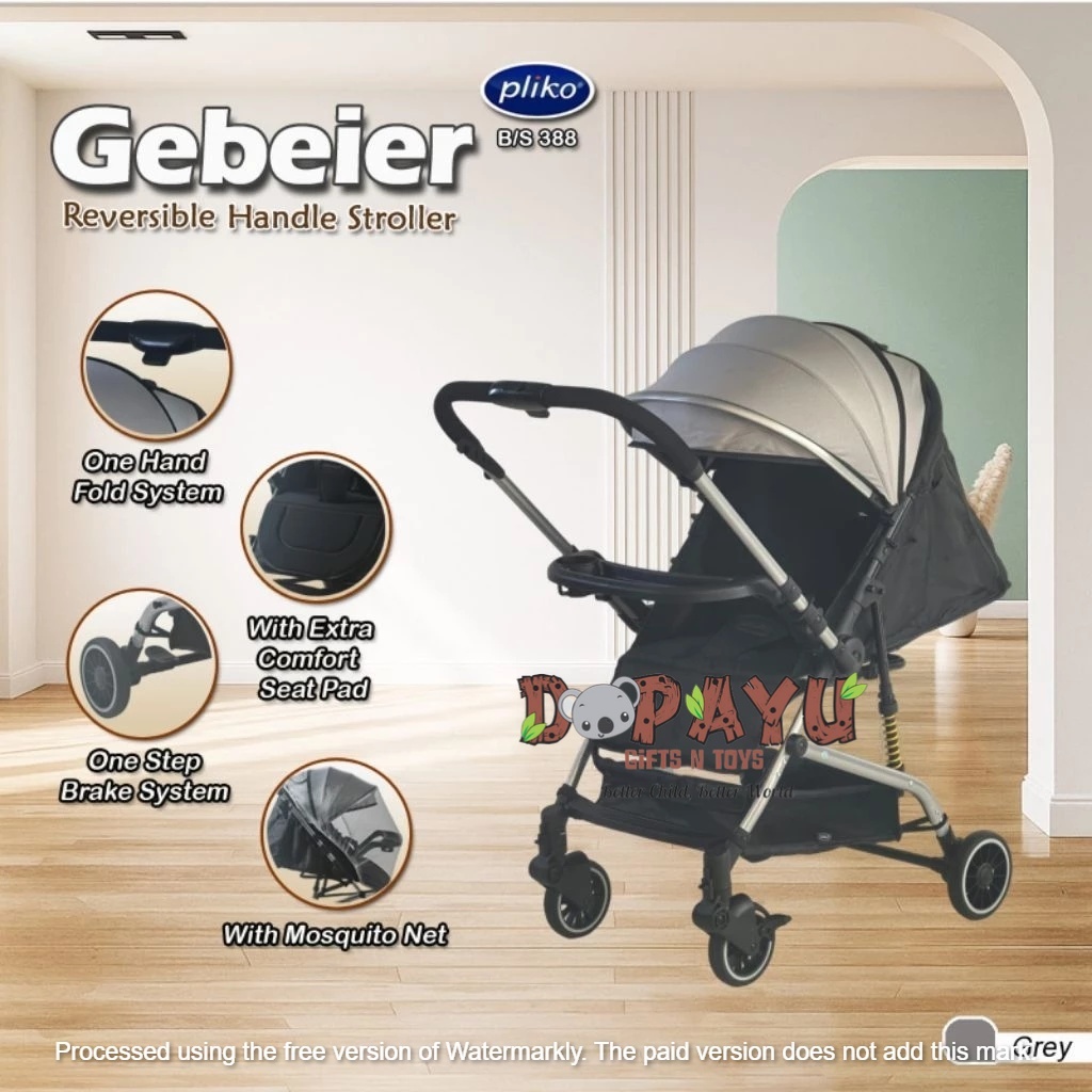 DOPAYU Stroler Kereta Dorong Bayi STROLLER PLIKO MONZA GEBEIER 388 Cabin Size