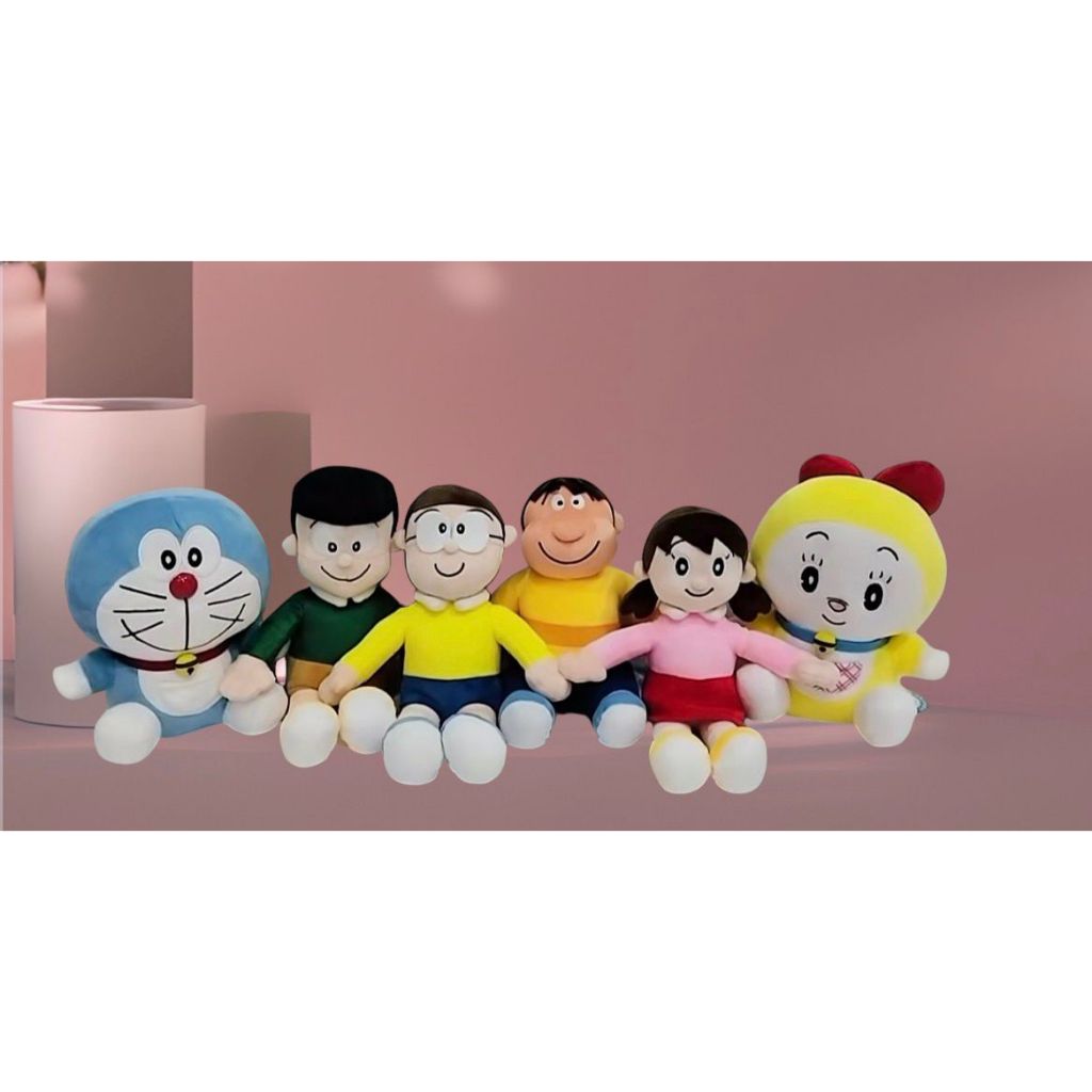 Boneka Nobita Sizuka Doraemon Lucu 30cm