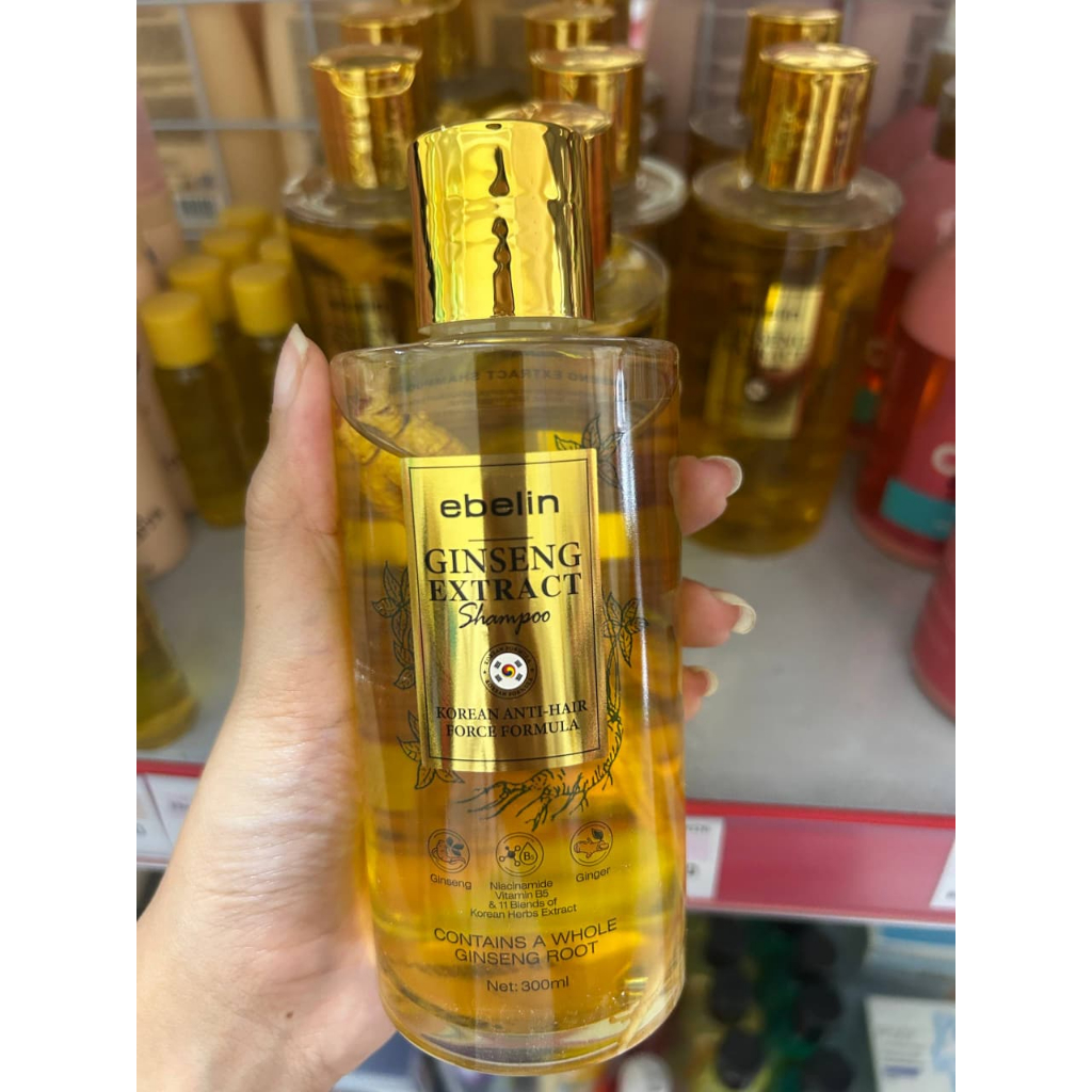 Shampo Ginseng + Hair Serum Ebelin – Anti Hair Fall & Treatment Rambut Rontok