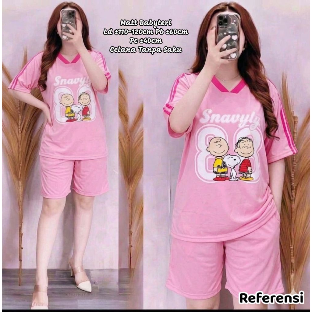 SETELAN JUMBO WANITA / ONSET JUMBO CELANA PENDEK /SETELAN HOTPANS JUMBO Wanita