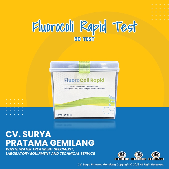 Fluorocoli Rapid Test Kit (Alat untuk Mendeteksi Bakteri E.Coli)