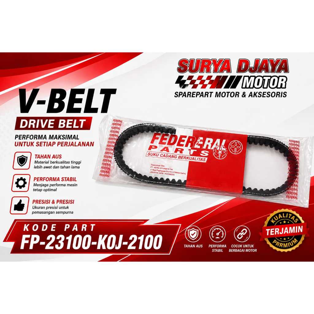 VANBELT GENIO/BEAT/SCOOPY FP-23100-KOJ-2100 FEDERAL