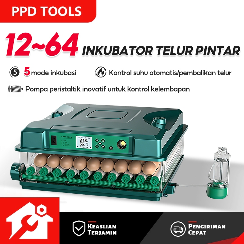 PPD 64 buah inkubator rumah tangga listrik rutin ayam dan bebek kontrol suhu otomatis penuh inkubato