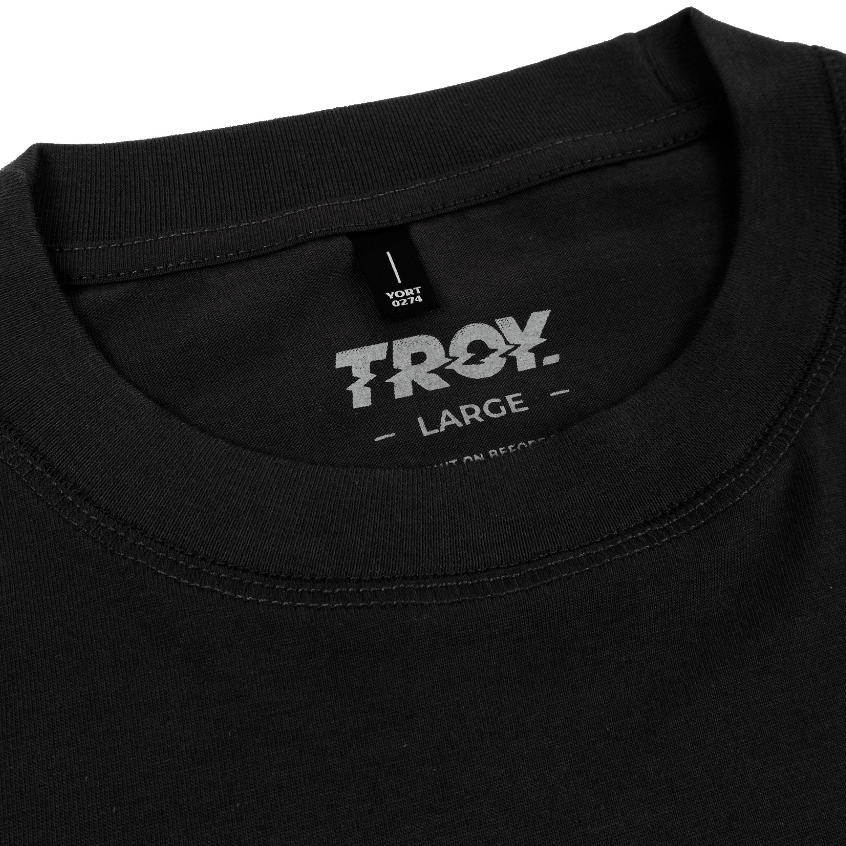 Troy Company Kaos Pria Lengan Pendek Hitam - Marble Tshirt Black MTD 3597