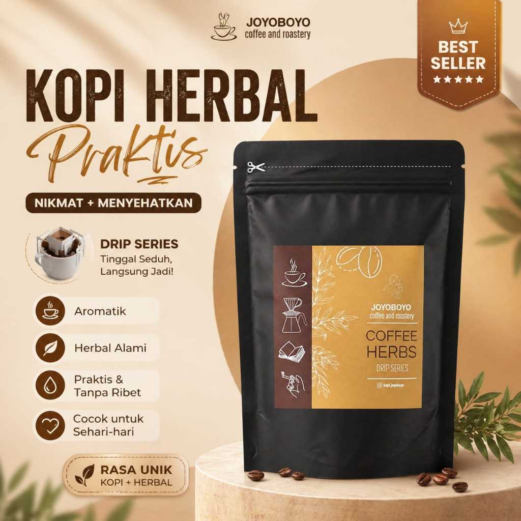 Kopi Herbal Joyoboyo Purwoceng Gingseng Mantap Mantap