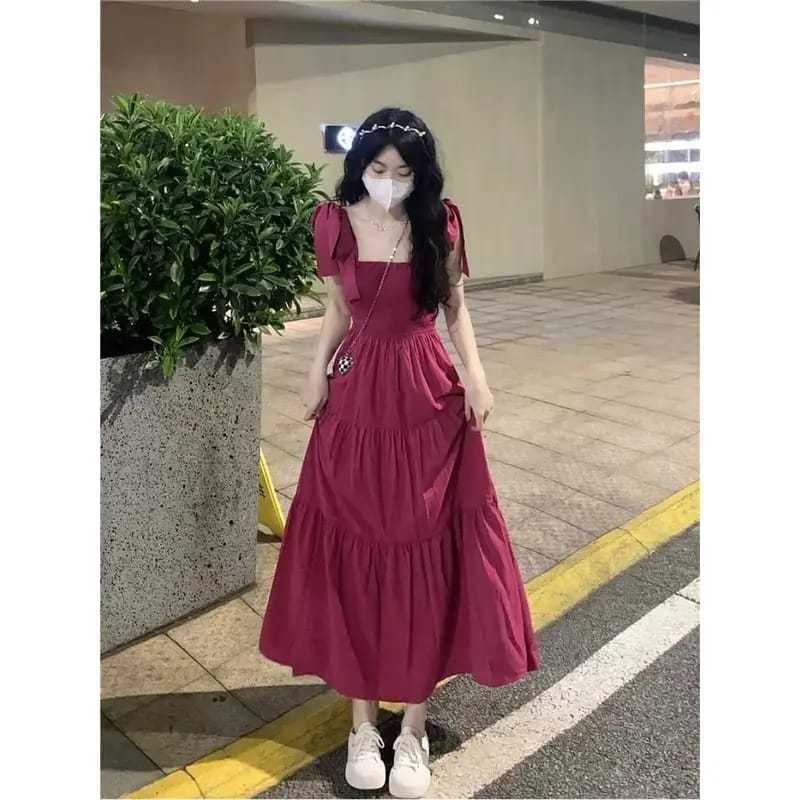 Dress VERONA Panjang/Dress Santai/Dress Pantai/Dress Korea/Dress Kekinian