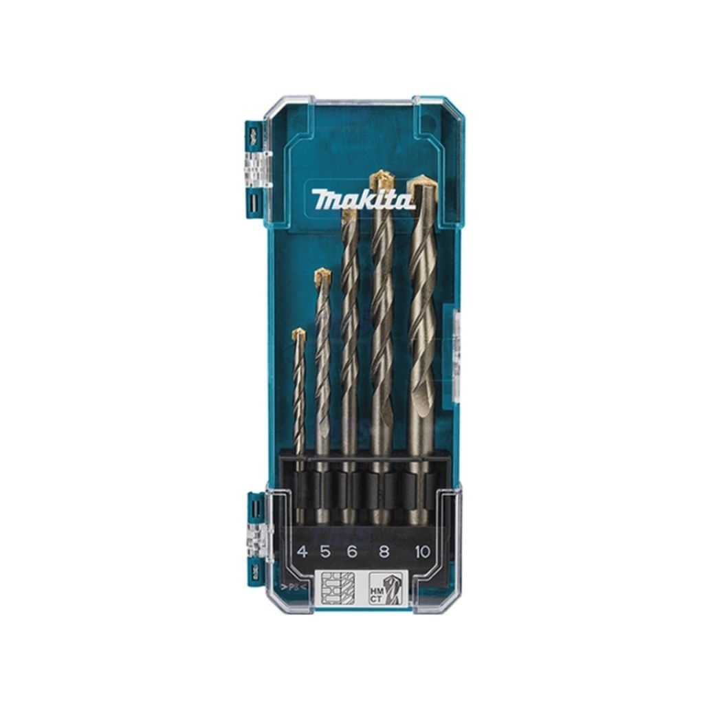 Mata Bor Beton Masonry 5 pcs Makita Drill Bit Set HM CT D-72877