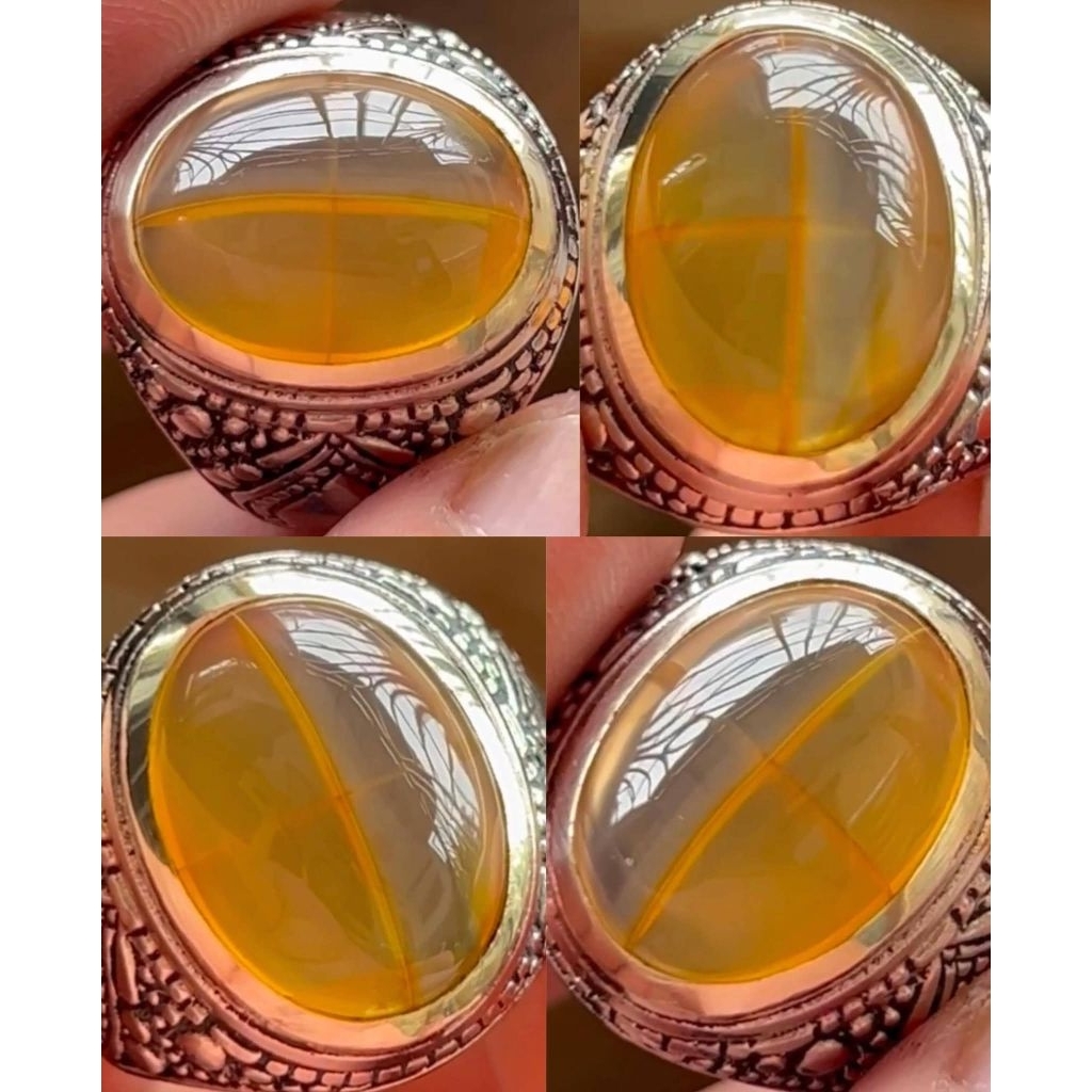 NATURAL CINCIN BATU AKIK YAMAN MADU KRISTAL PAMOR TAPAK JALAK SILET PRESISI DITENGAH AJIB ANTIK