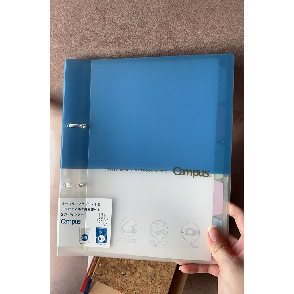 Preloved Kokuyo Campus 2 Hole B5 Binder | Include Pembatas Pastel
