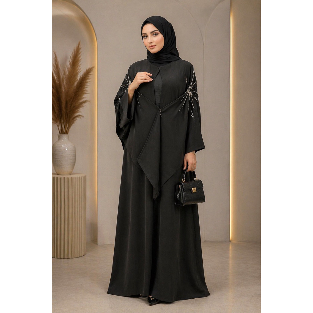 Abaya Motif Payet//Abaya Import Arab//AO 001