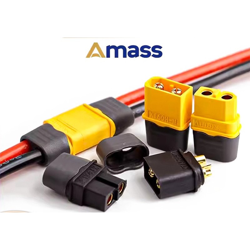 AMASS original kabel konektor XT60 XT60H 14AWG 200MM rc car rc plane rc boat- XT60 XT60H plug conect