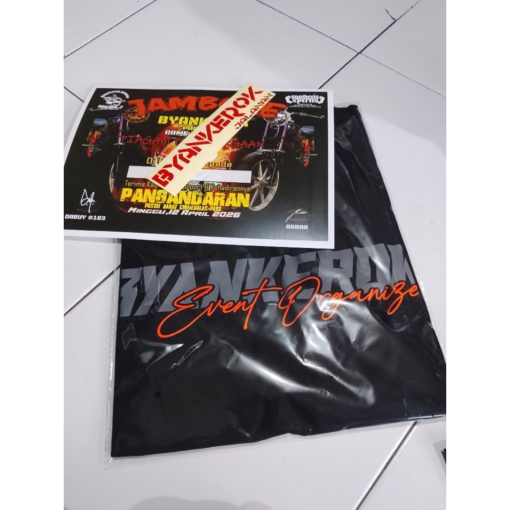 Kaos t-shirt RX King Jambore Byankerok Part 3 / Dua Dekade Anniversary YRCC Byankerok Jalanan Origin
