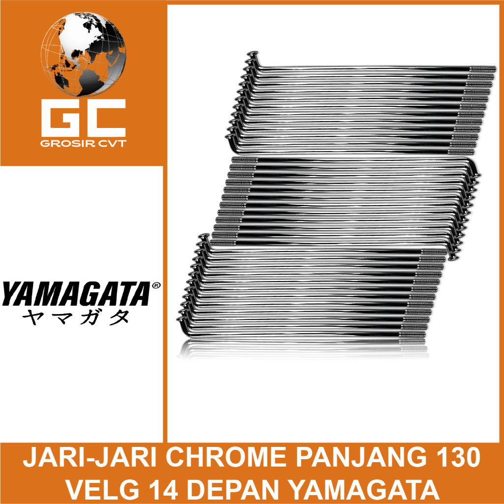 Yamagata Jari Jari Ruji Ring Velg 14 17 Panjang 130 Honda Vario Beat Scoopy PCX ADV Spacy Chrome