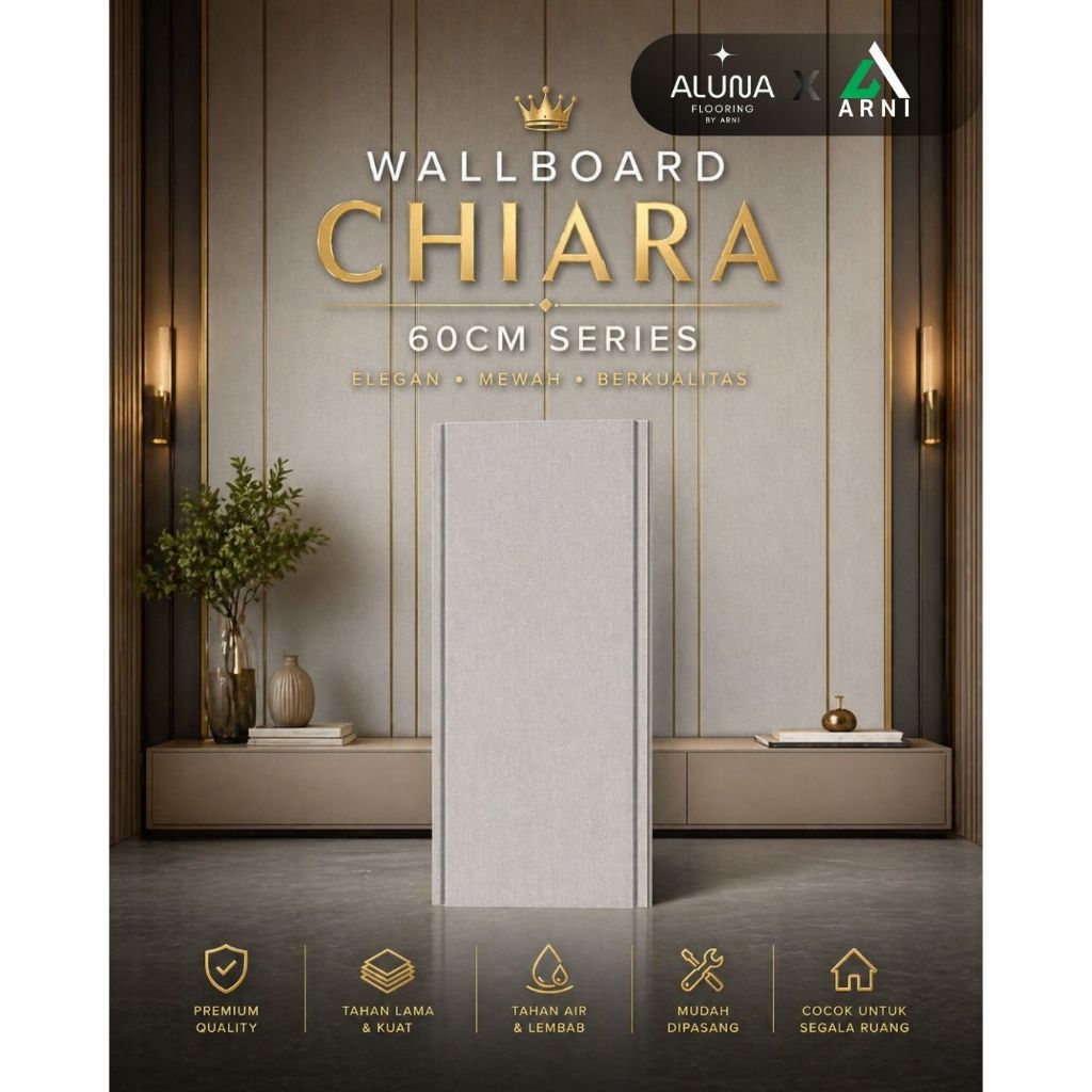WPC WALLBOARD CHIARA 60cm  | WallBoard Panel WPC | Dekorasi Dinding | Dekorasi WPC | WallBoard Dekor