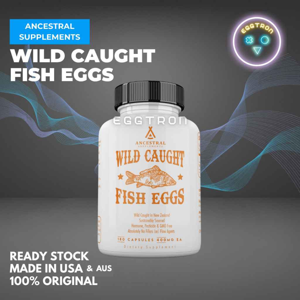 Wild Caught Fish Eggs Ancestral Supplements 180 kapsul DHA EPA Omega 3 vitamin A D E K Hormone balan