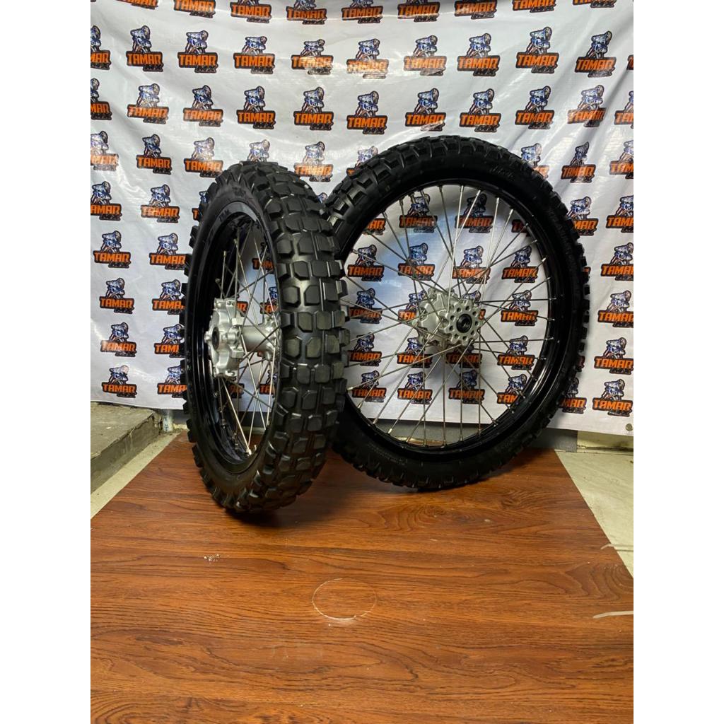Roda Velg Original CRF 150 Ukur 18/21 -Ban trabas depan belakang