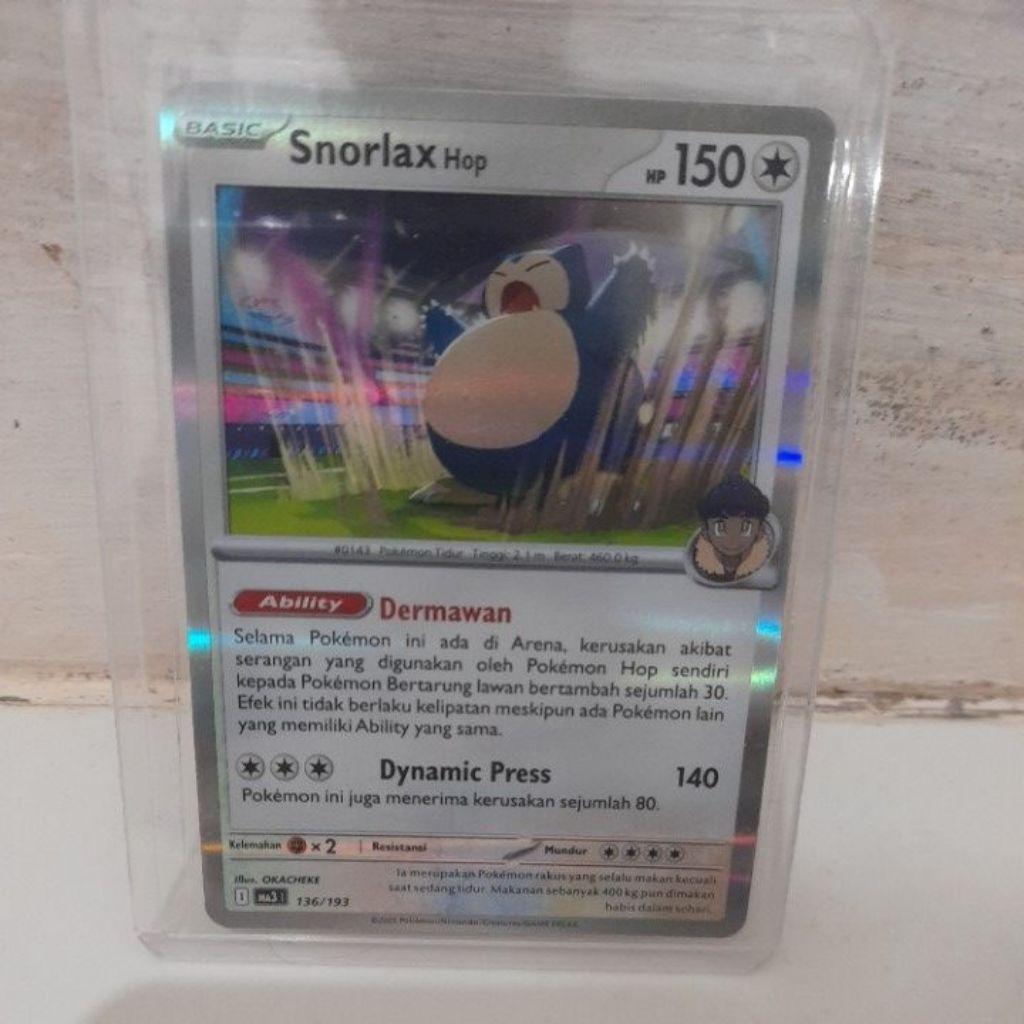 kartu pokemon snorlax hop