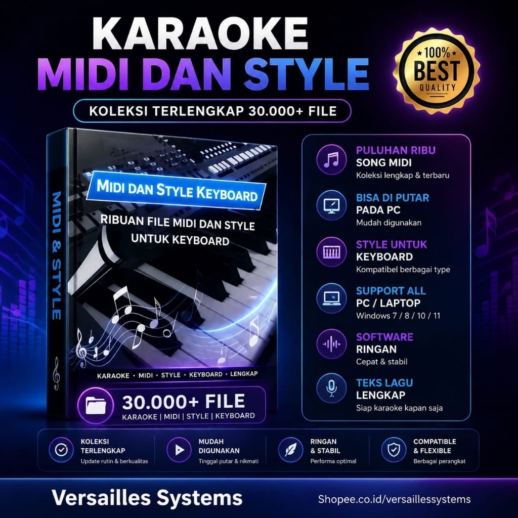 Paket 30000+ File Karaoke Midi Song Style Yamaha Casio Corg Roland Kumpulan Lagu PC Premium Pro Plus