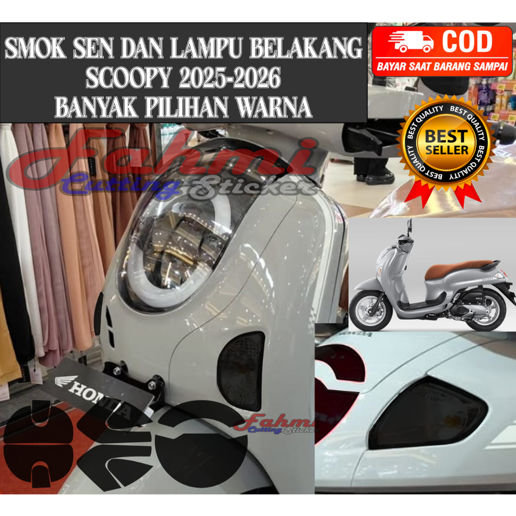 STIKER SEN DAN LAMPU BELAKANG SCOOPY 2025/2026