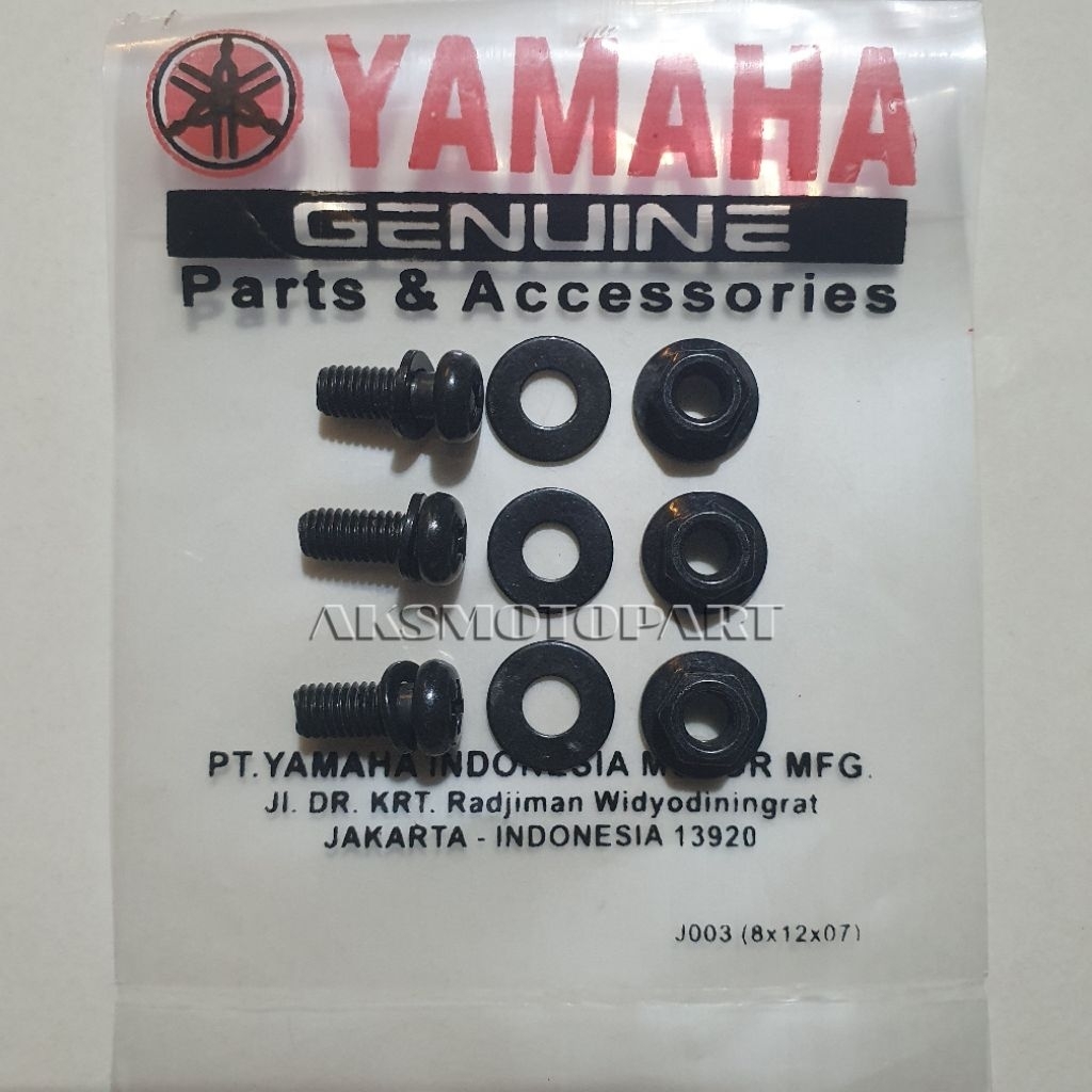 Baut SET karet kepet spakbor belakang rxking RX KING Hitam Ori
