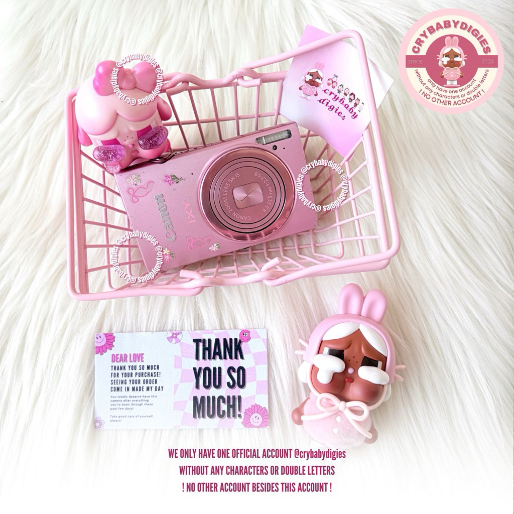Canon Ixy 430F / Canon Ixus 245 HS touchscreen in baby pink Digital Camera by @crybabydigies